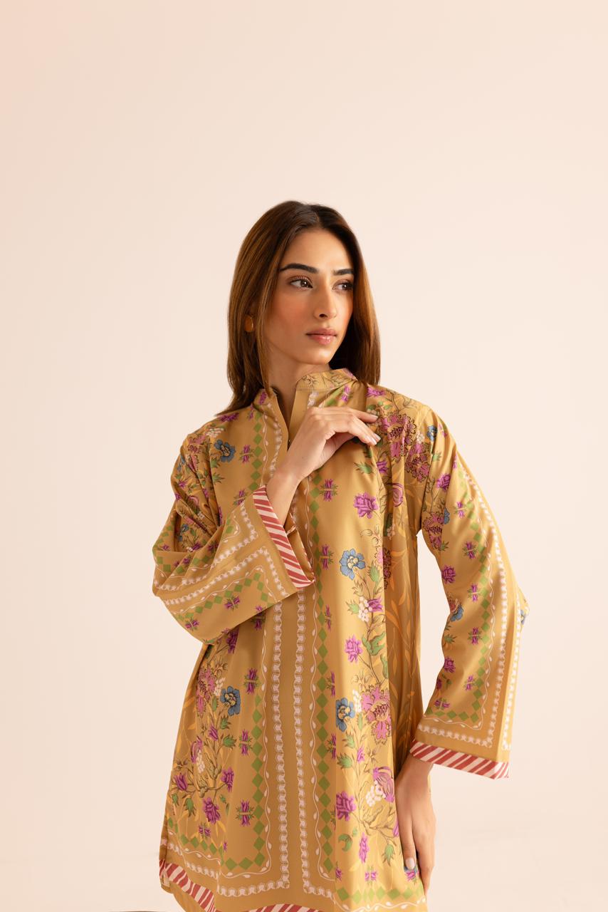 Floral Printed yellow Color Party wear Co-ord Set CS-0012