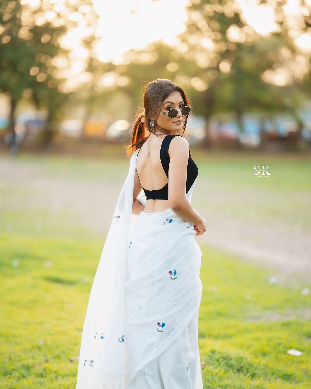 Fancy Kota Doriya With Digital Print Work Saree D-65