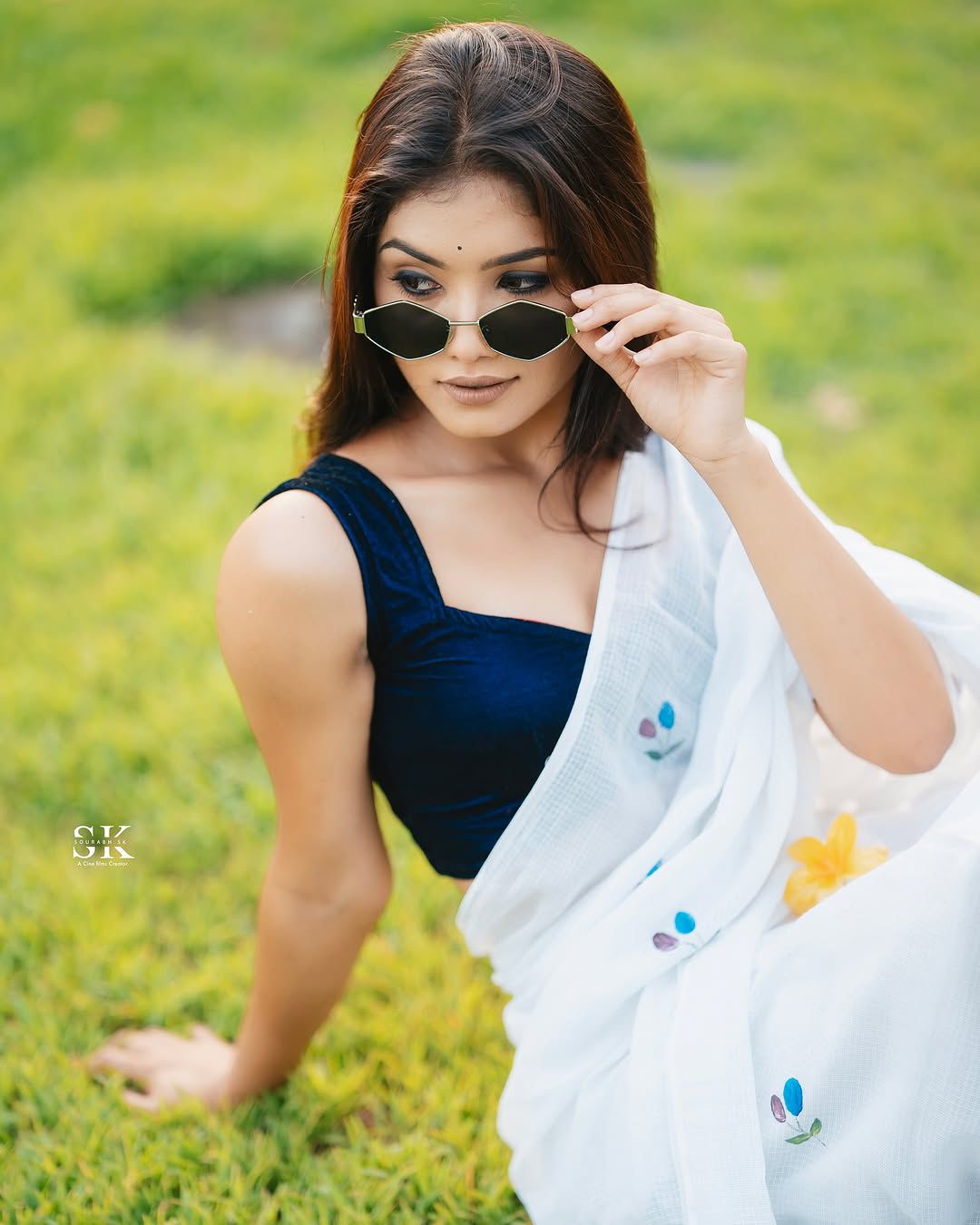 Fancy Kota Doriya With Digital Print Work Saree D-65