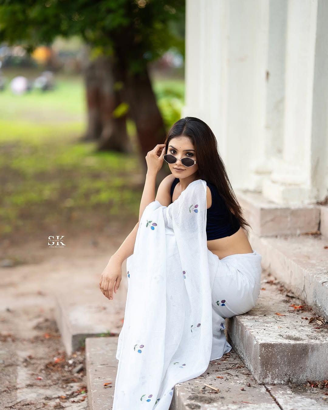 Fancy Kota Doriya With Digital Print Work Saree D-65