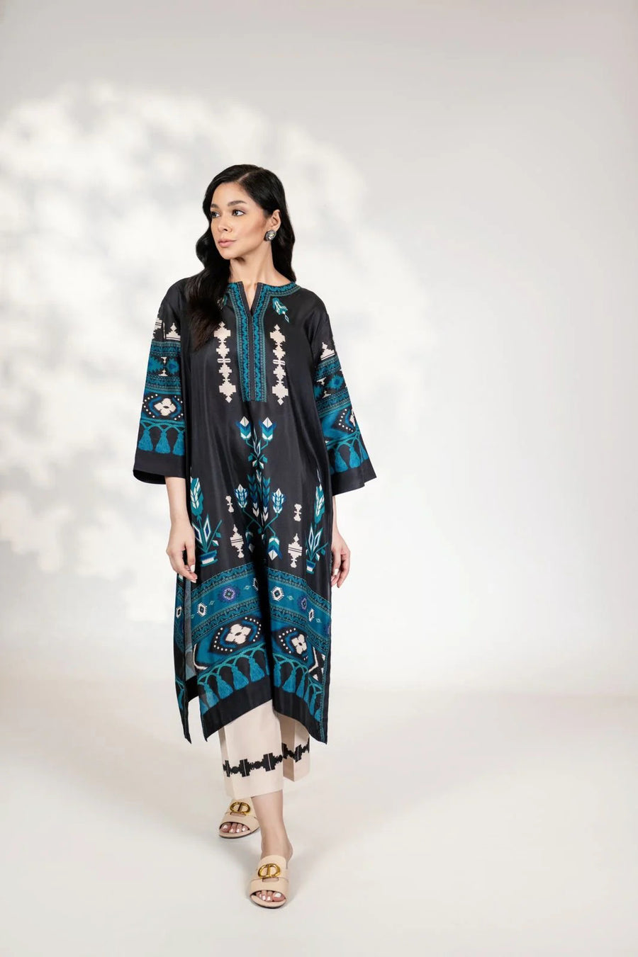 Graceful Printed Satin Kurti Set CS-73