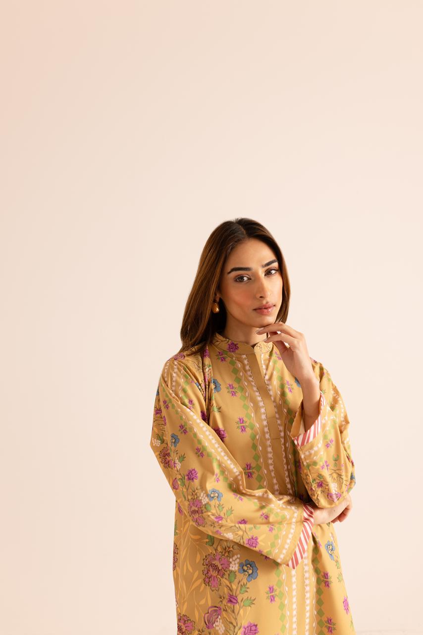 Floral Printed yellow Color Party wear Co-ord Set CS-0012