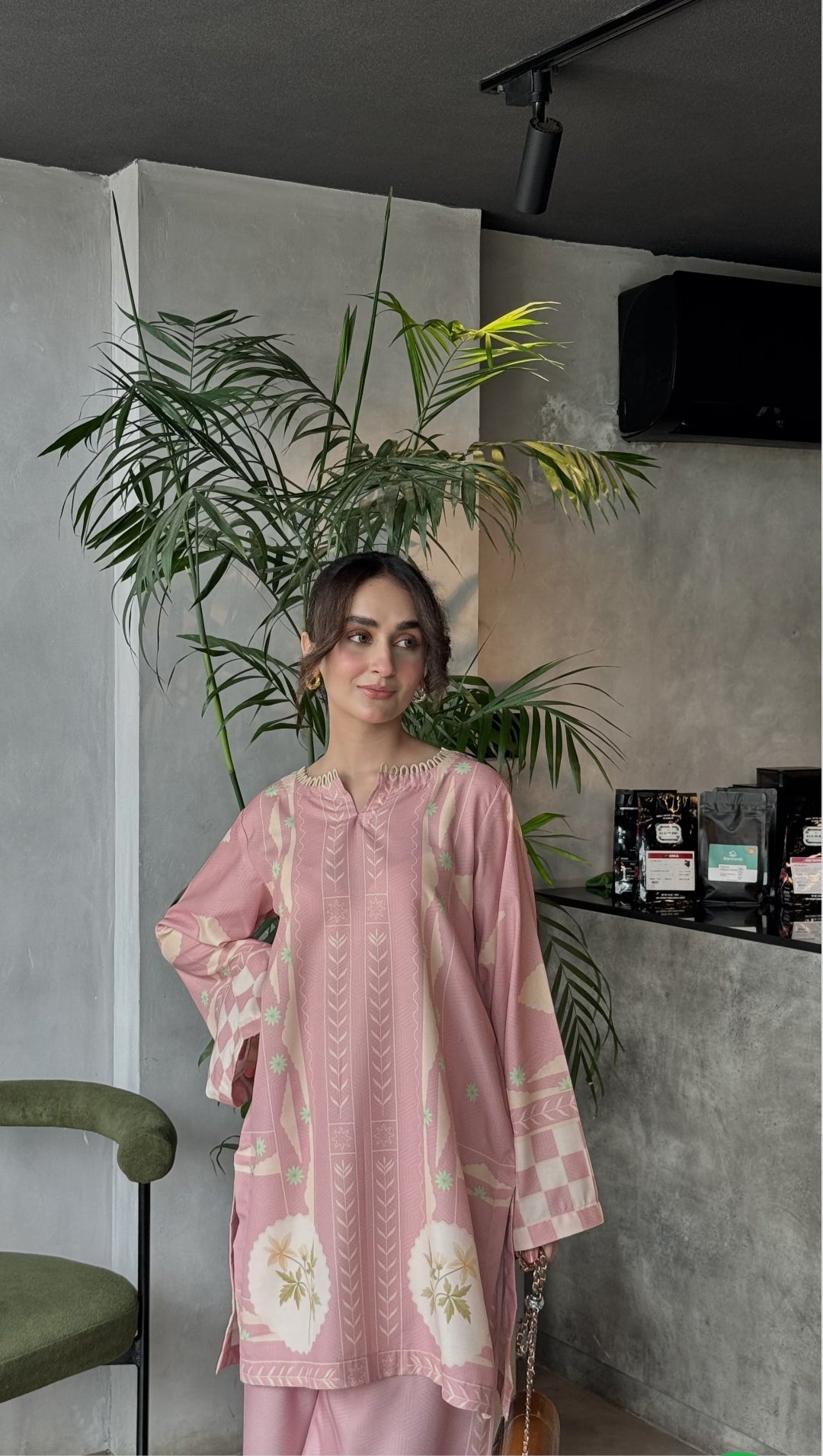 Premium Imported Makkhan Satin Co-ord Set – Soft Pink CS-68