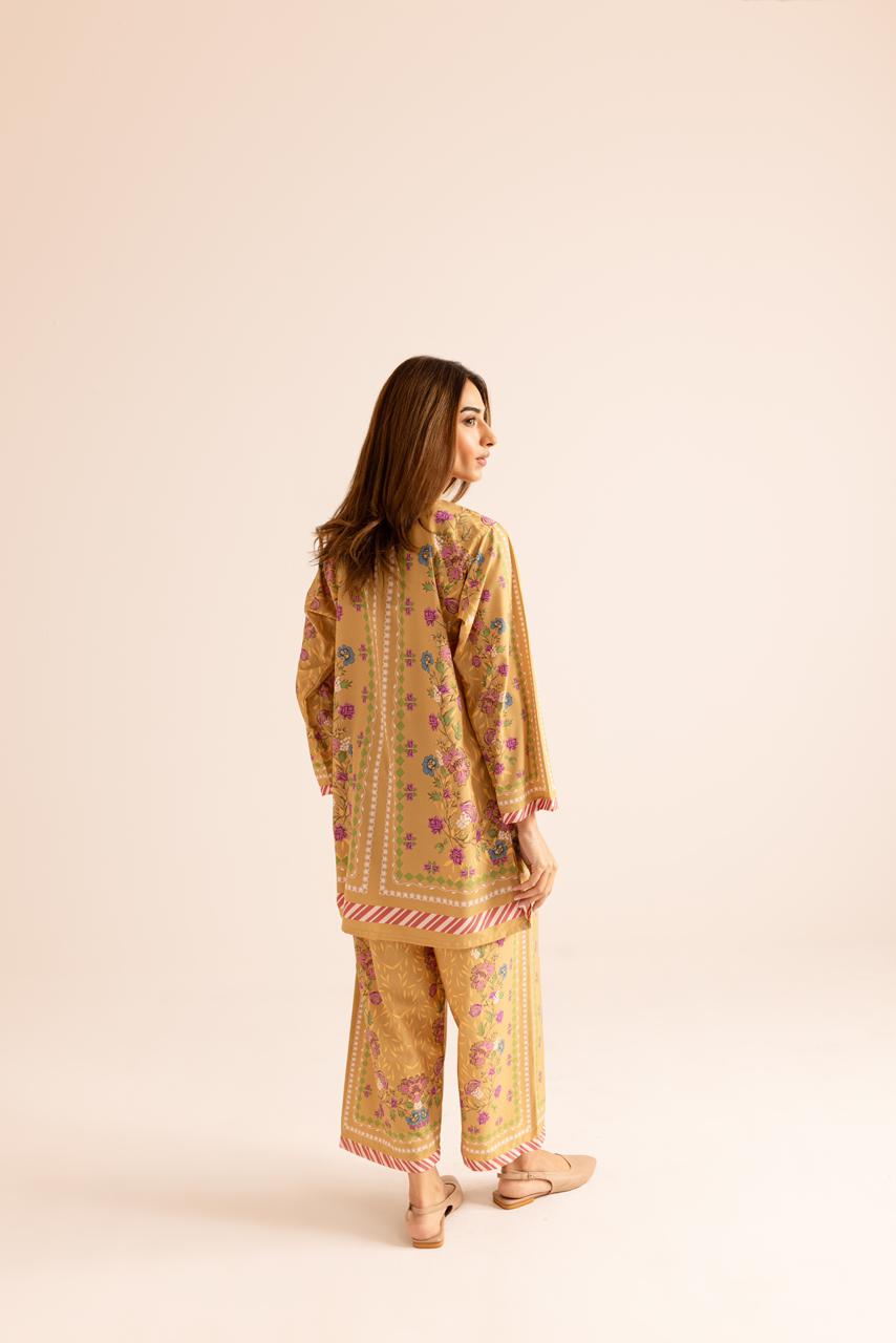 Floral Printed yellow Color Party wear Co-ord Set CS-0012