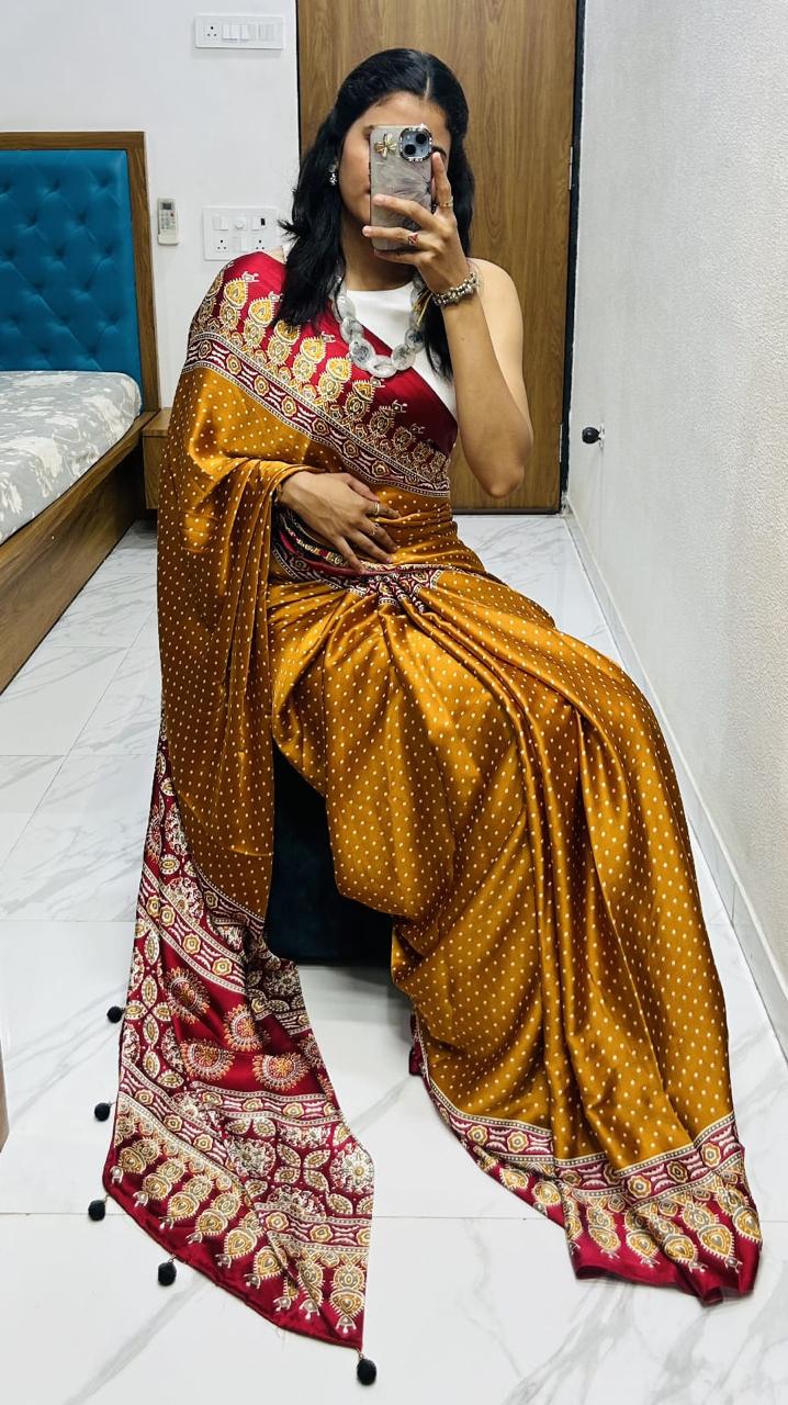 Silk Fancy Saree with Fancy Beautiful Blouse S-61