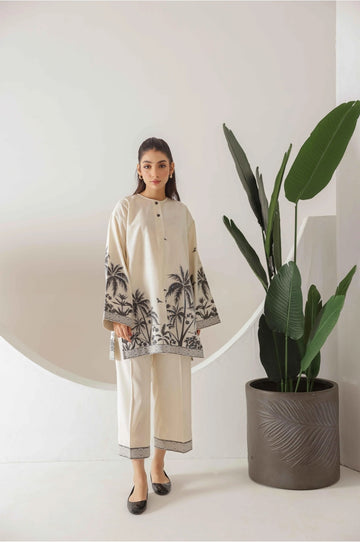 Dusky Palms printed Co-ord set CS-004