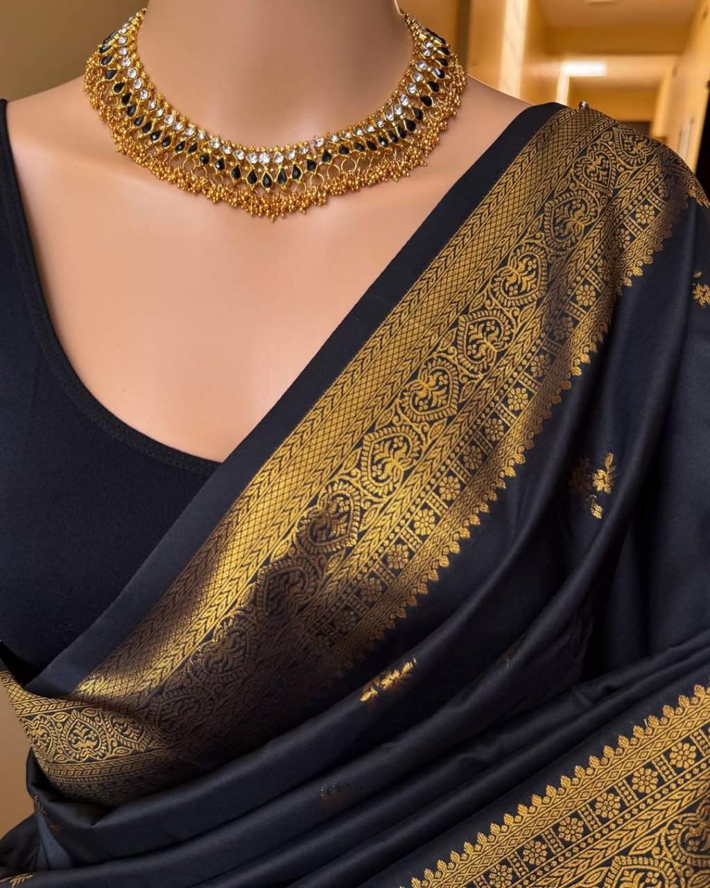 Women's Banarasi Soft Silk Saree – Ideal for Traditional & Special Occasions S-049